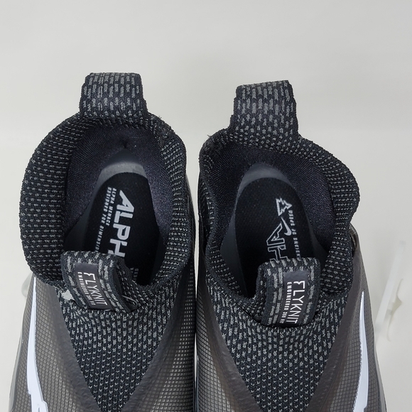 Nike Alpha Menace Elite 3 Black White Football Cleats CT6648-010 Men's Size 11 - Picture 9 of 10